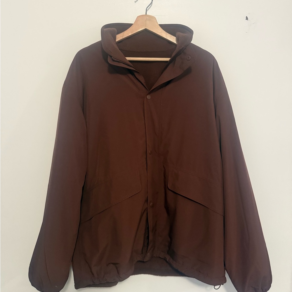 Uniqlo Reversible Fleece Brown Men's Jacket